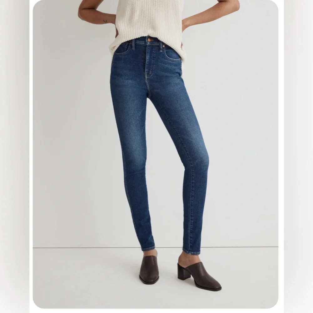 Madewell jeans size 26 authentic 10” high-rise denim blue skinny‎ jeans 💙